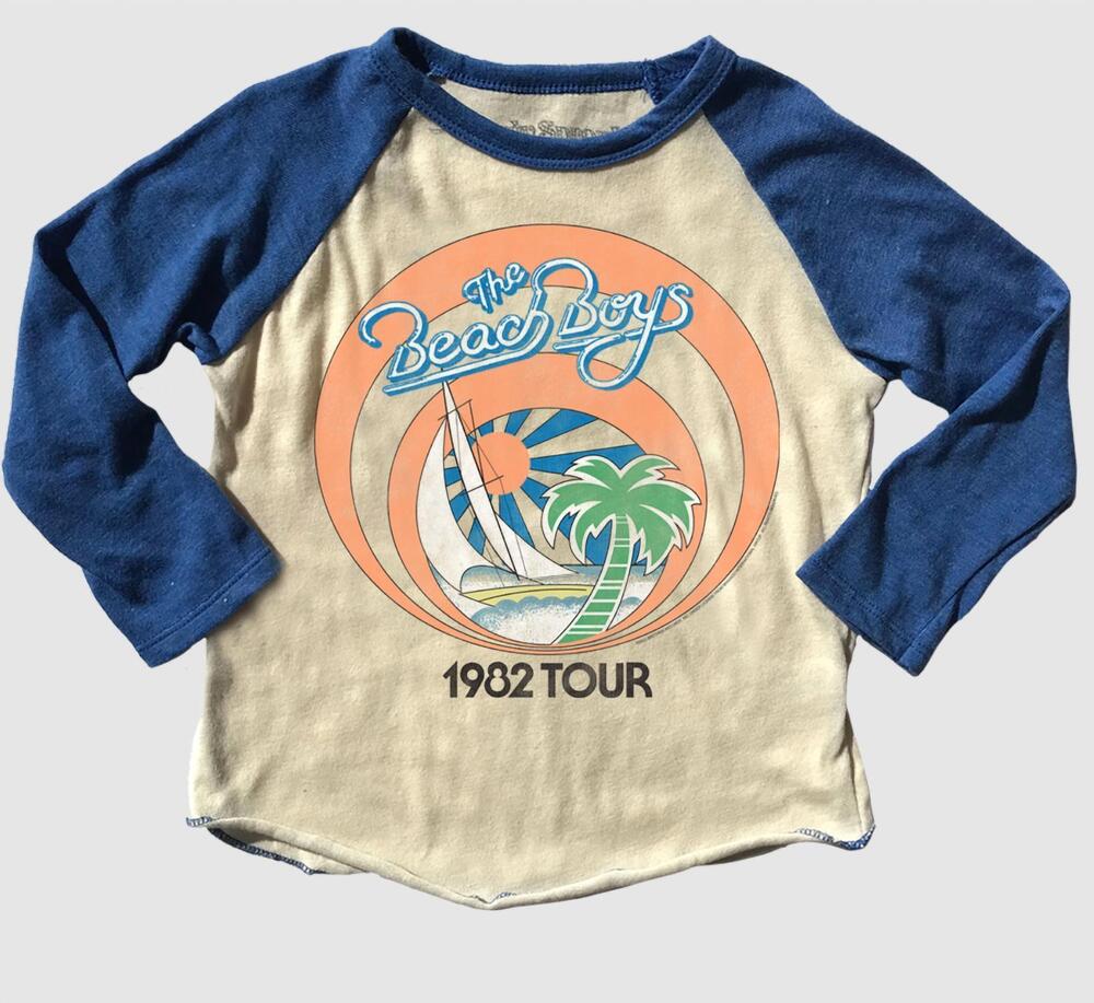 NEW ROWDY SPROUT kid's beach boys raglan tee in blue